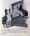 Two Boston Terriers Talking About A Pocket Watch 4 1/4 x 5 inches Life Mag 1905