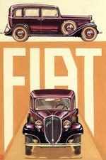 Poster Manifesto Locandina Pubblicitaria Stampa Vintage Automobili d'Epoca Fiat