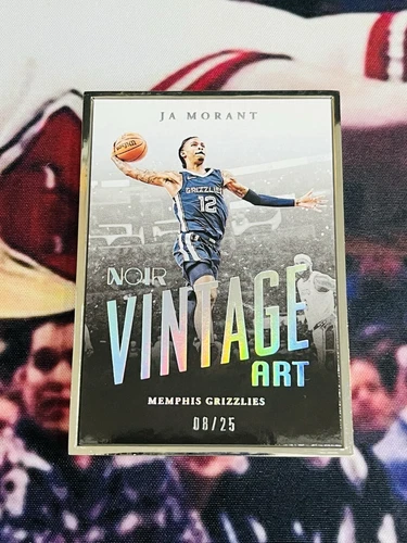 2021-22 Panini Noir Ja Morant #285 Vintage Art Metal Frame 8/25