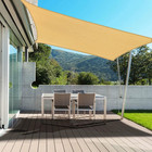 Toldo rectangular para exterior 10 x 13 pies, protección solar UV, color arena.