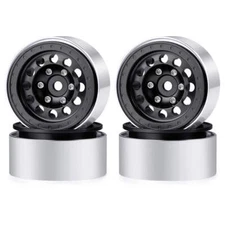 Powerhobby 1.0" Beadlock Wheels Black (4) 1/24 Rock Crawler