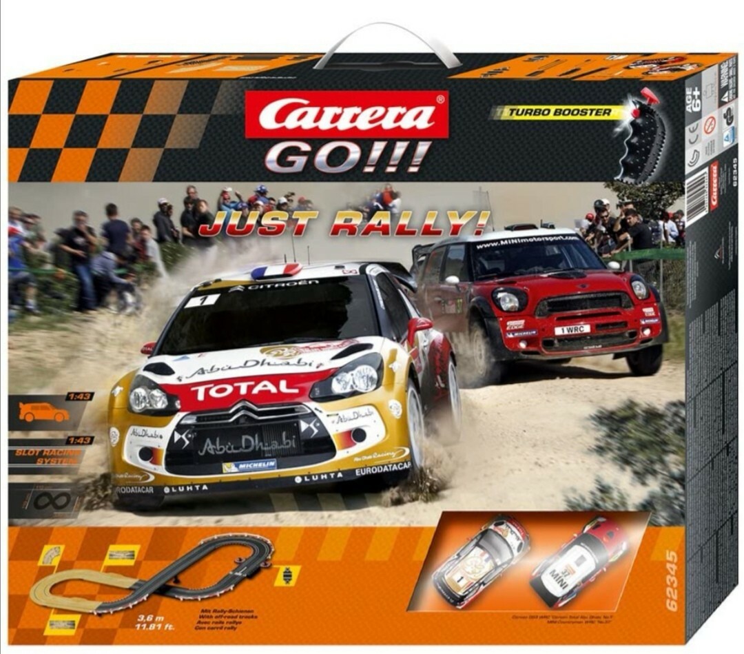 CARRERA GO!!! PISTA JUST RALLY! 62345 1:43 SLOT RACING