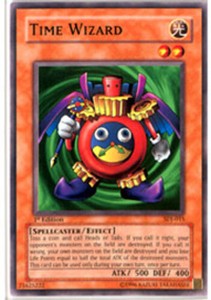 Time Wizard - SDJ-015 - Common - 1st Edition x3 - Moderately Played