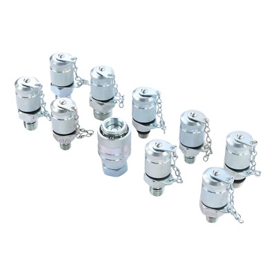 10pcs G3/8 Point Coupling Hydraulic Pressure Test Kit For Cat Quick Connector