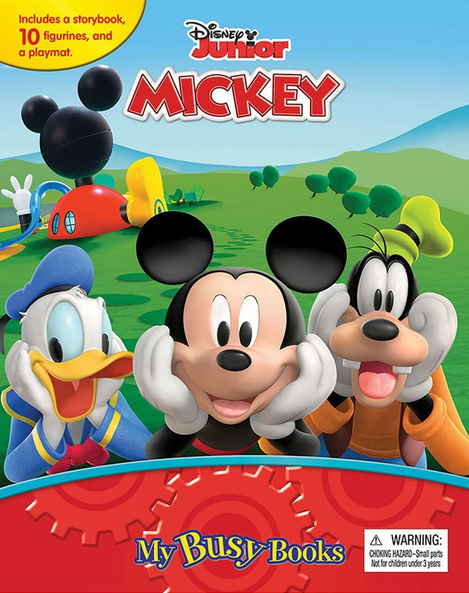 Mickey Mouse Book Includes 10 Figurines Play Mat My Busy Book
