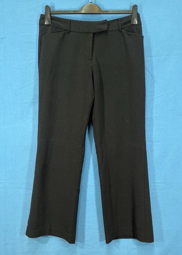 COUNTERPARTS Black TWILL Mid-Rise STRAIGHT LEG Career Work DRESS PANTS 12-Petite