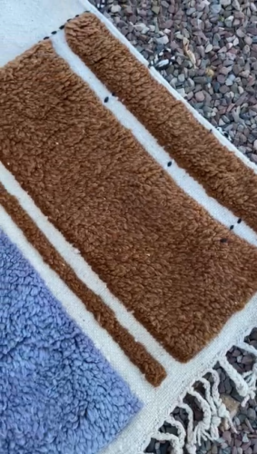 Living Room Accent Moroccan Woolen Rug Soft Wool Area Colorful Berber Runner Rug - Video 1 of 1