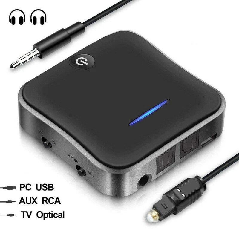 BT 5.0 Transmitter Receiver Audio Optical Wireless Adapter HD for TV PC GT