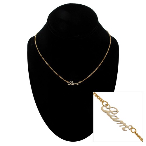 Vintage Gold Script Personalized Name Charm Necklace 16" - Choice Ladies Names - Picture 160 of 179
