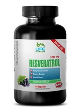 grape seed extract - RESVERATROL 1200mg - energy boosting vitamins 1 Bottle