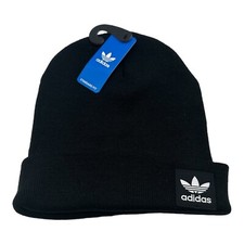 NWT Adidas Standard Fit Grove Cuffed Black Knit Beanie Hat Cap Winter OSFA