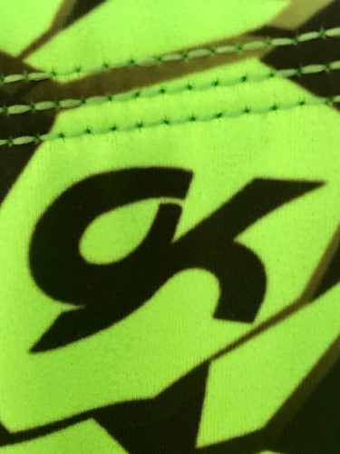 GK Elite Capri Tights ADULT X-SMALL Mosaic Print Nylon Spandex GREEN BLACK AXS - Picture 3 of 5