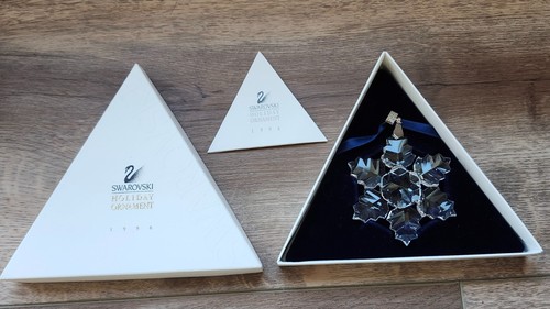 1996 SWAROVSKI Crystal Snowflake Christmas Ornament Box & certificate #206197 - Picture 5 of 8