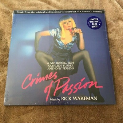 Rick Wakeman CRIMES OF PASSION OST Soundtrack LP BLUE VINYL NEW Cult Film 