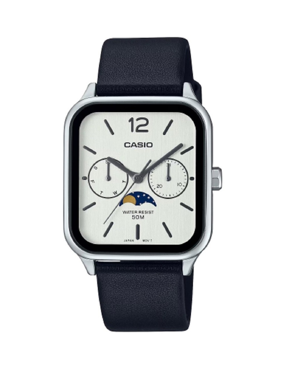 CASIO MTP-M300L-7Aネイビー Casio Men's Stainless Steel Quartz Watch with White Dial
