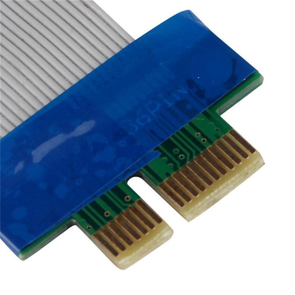 3X(Pci-E Pci 1X To 1X Slot Riser Card Converter Extender Ribbon Adapter Extensio