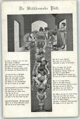 39412350 - 4720 Beckum Die Puett to Biakkem Dialect Sagen Postcard 1917