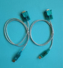 Lot of 2 | StarTech 1 Port USB to RS232 DB9 Serial Adapter Cable | Fast Shipping