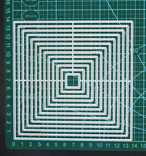 Large 13.8cm Nest of 13 Square Metal Cutting Dies, Scrapbooking, Card Making G5 - Picture 4 of 4