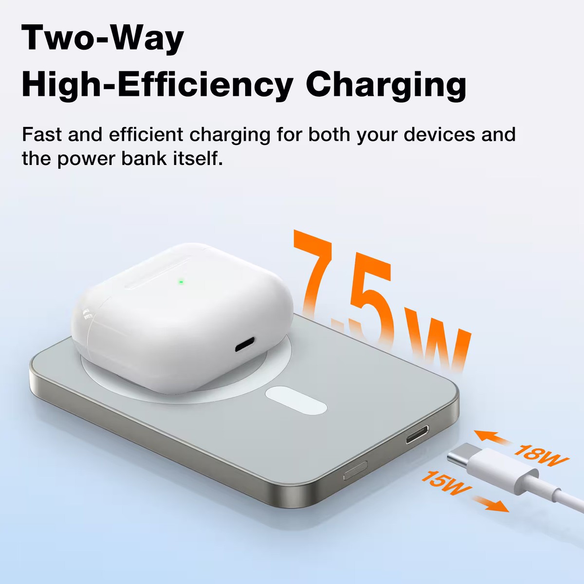 TORRAS Ostand Power Bank 5000mAh ワイヤレス充電 Amazon.com: TORRAS 5,000mAh Magnetic Portable Charger Power