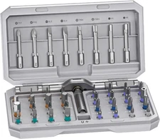 42 in1 Magnetic Screwdriver Set Precision Multi Bit Ratchet T Light Grey 