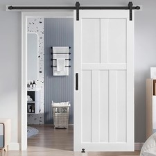 28 in. x 84 in. Sliding Barn Doors Interior Stylish Sliding Barn Door in White