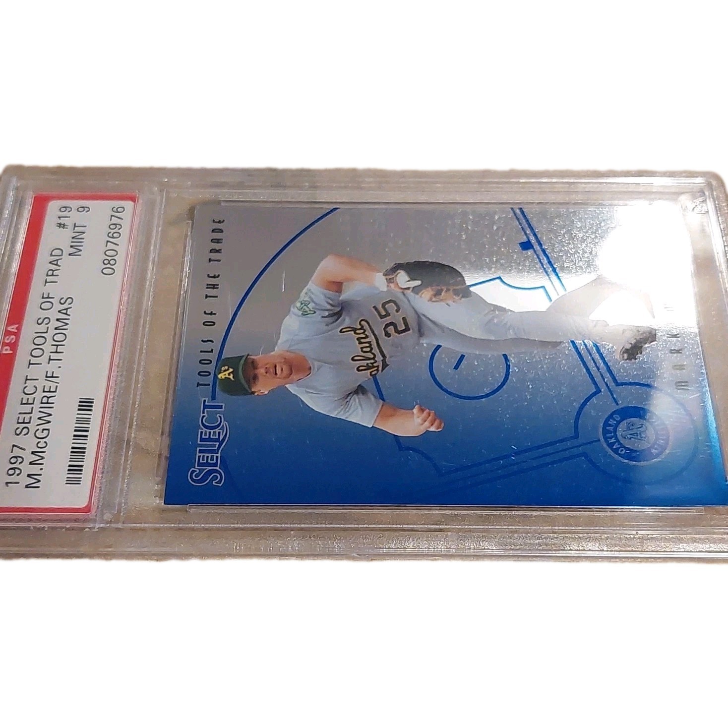 1997 Select Tools of the Trade #19 McGwire/Thomas PSA 9 Insert /25 view 2