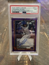 LUISANGEL ACUNA 2025 TOPPS CHROME ROOKIE PURPLE SPECKLE RC AUTO /299 Q3855