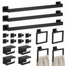 20-Pieces Stainless Steel Bathroom Accessories Set Bath Towel Bar Set