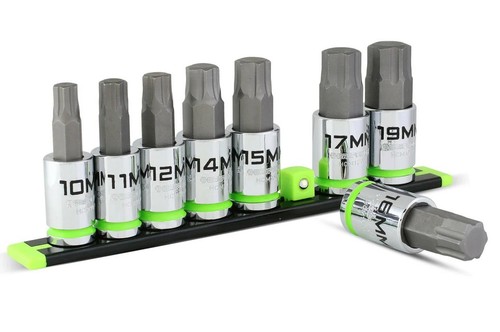 GripEdge 8pc 1/2Dr RPT Hex Bit Socket Set 10-19mm GEHCM8S - Picture 3 of 4