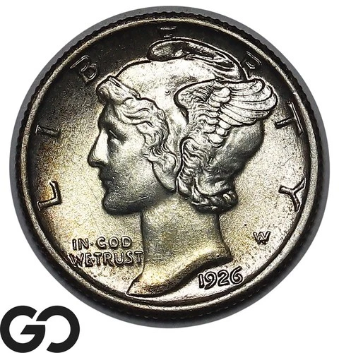 1926 Mercury Dime Choice AU++