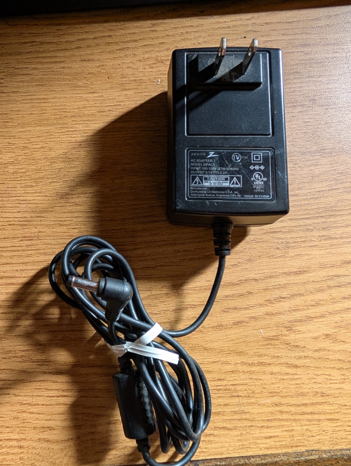 Genuine LG / Zenith DPAC1 AC Adapter Power Supply Charger