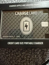 Aquavault Charge Card Portable Charger Credit Card Sized Thin 5000 mAh AV11