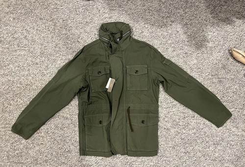 NUEVO CON ETIQUETAS: Chaqueta de campo militar J.Crew verde oliva para hombre B1552 - talla mediana