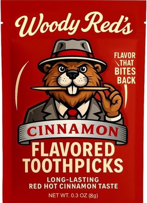 Woody Red s Extra Durable 50 Count Cinnamon Toothpicks   Flavor that Lasts