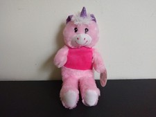 Greenbrier International Unicorn Plush Stuffed Animal 11'' Pink Fuzzy Friends