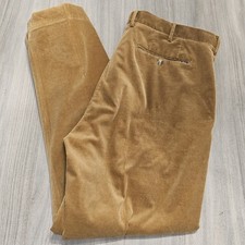 Polo Ralph Lauren Pants Mens 38/32 Brown Corduroy Chino Classic Fit Stretch Logo