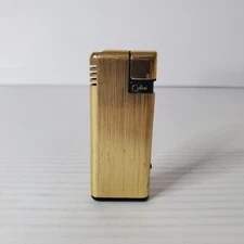 Vintage Colibri Butane Slim Lighter Black & Gold Color