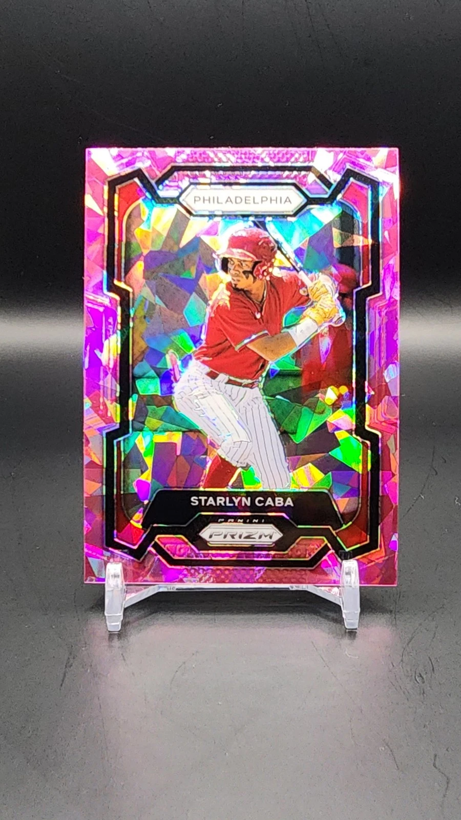 Starlyn Caba Pink Ice Prizm 2024 Prizm Baseball #215 Philadelphia
