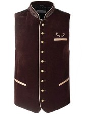 Trachtenweste Tim braun Samt | Goldschmidt Trachten Weste Herren | Gilet schick