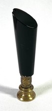 antikes Siegel Siegelstempel ohne Motiv blanko Messing/Obsidian? Art Deco