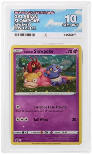 2021 Pokemon SWSH BSP Blister Pack #SWSH126 Glarian Slowpoke ACE 10