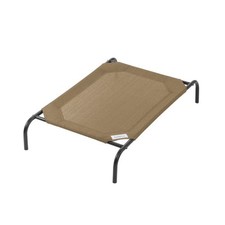 Elevated Cooling Dog Bed Indoor Outdoor Durable Pet Cot Brown Medium