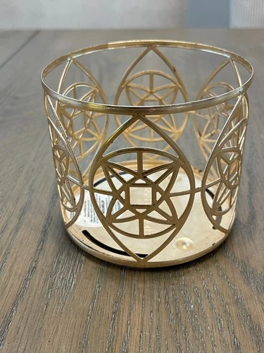 Bath & Body Works Candle Holder Gold Rare 3-Wick - product listing photo