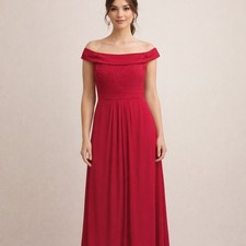 NWT Adrianna Pappel Red  Long Gown Maxi Pintuck Dress Elegant Party Cocktail 12