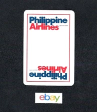 PHILIPPINE AIR LINES PAL SINGLE PLAYING CARD LOGO SCRIPT ART 1980'S