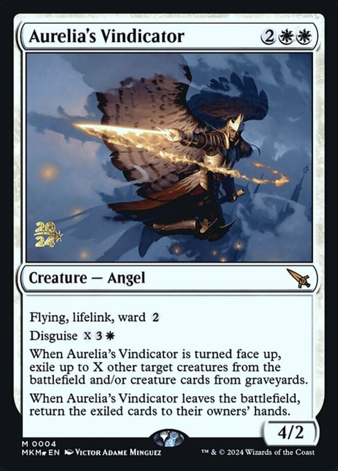 1x Aurelia's Vindicator - Foil - Prerelease Promo NM-Mint, English Prerelease Pr