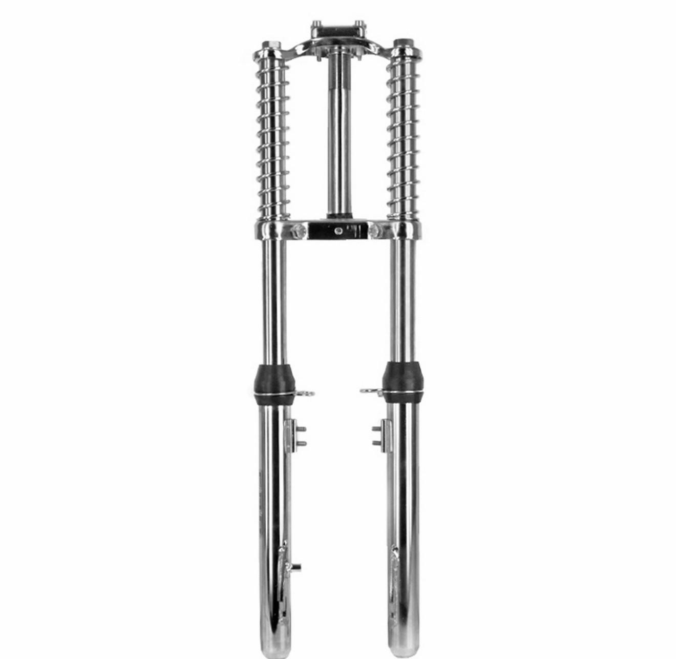 Fourche EBR télescopique chromée de suspension avant pour cyclomoteur