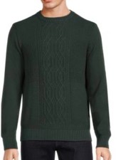 Ben Sherman Sweater Men XL Green/Spruce 100 Cotton Crew Neck Preppy Minimalist