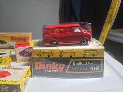 Vintage Dinky Toys Diecast Bedford Van 410 Speedwheels Red Royal Mail New In Box